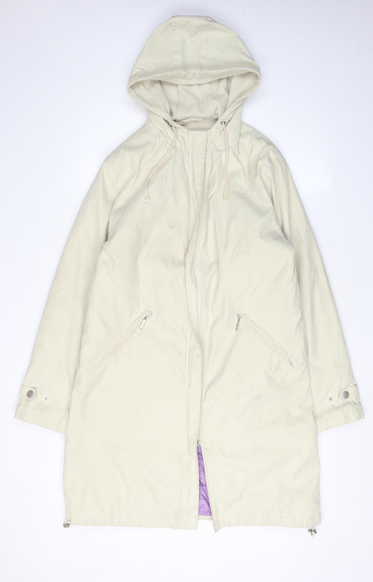 Womens UK Size M Marks and Spencer Beige Parka Coat