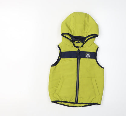 Next Boys Green Sleeveless Hooded Bodywarmer 2 Years