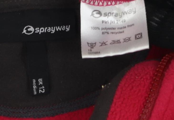 Womens UK Size 12 Sprayway Red Basic Jacket