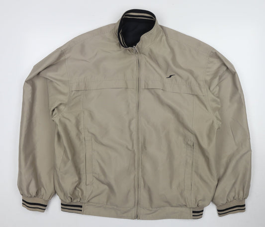 Mens UK Size M Speedtrap Beige Bomber Jacket