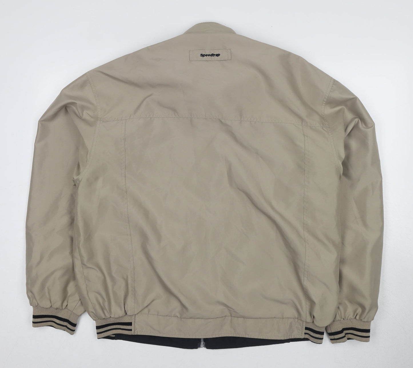 Mens UK Size M Speedtrap Beige Bomber Jacket
