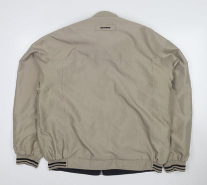 Mens UK Size M Speedtrap Beige Bomber Jacket