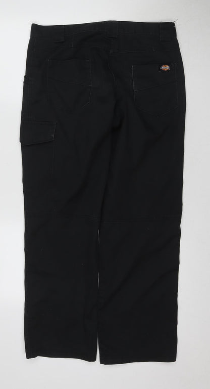 Dickies Men's Black Cargo Trousers Size 12