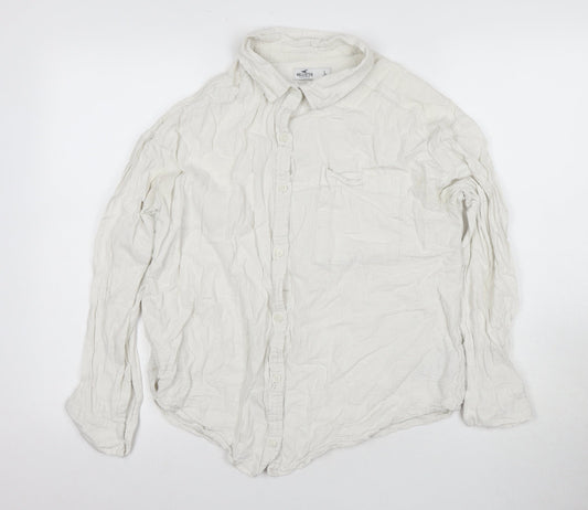 Womens UK Size L Hollister Ivory  Button-Up