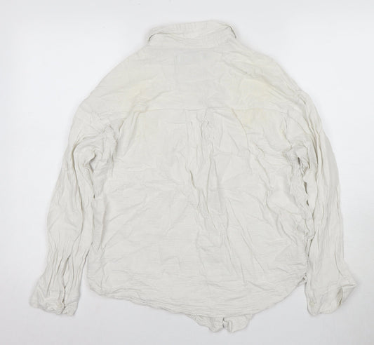Womens UK Size L Hollister Ivory  Button-Up