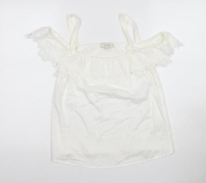 Womens UK Size 10 Oasis White Camisole Blouse