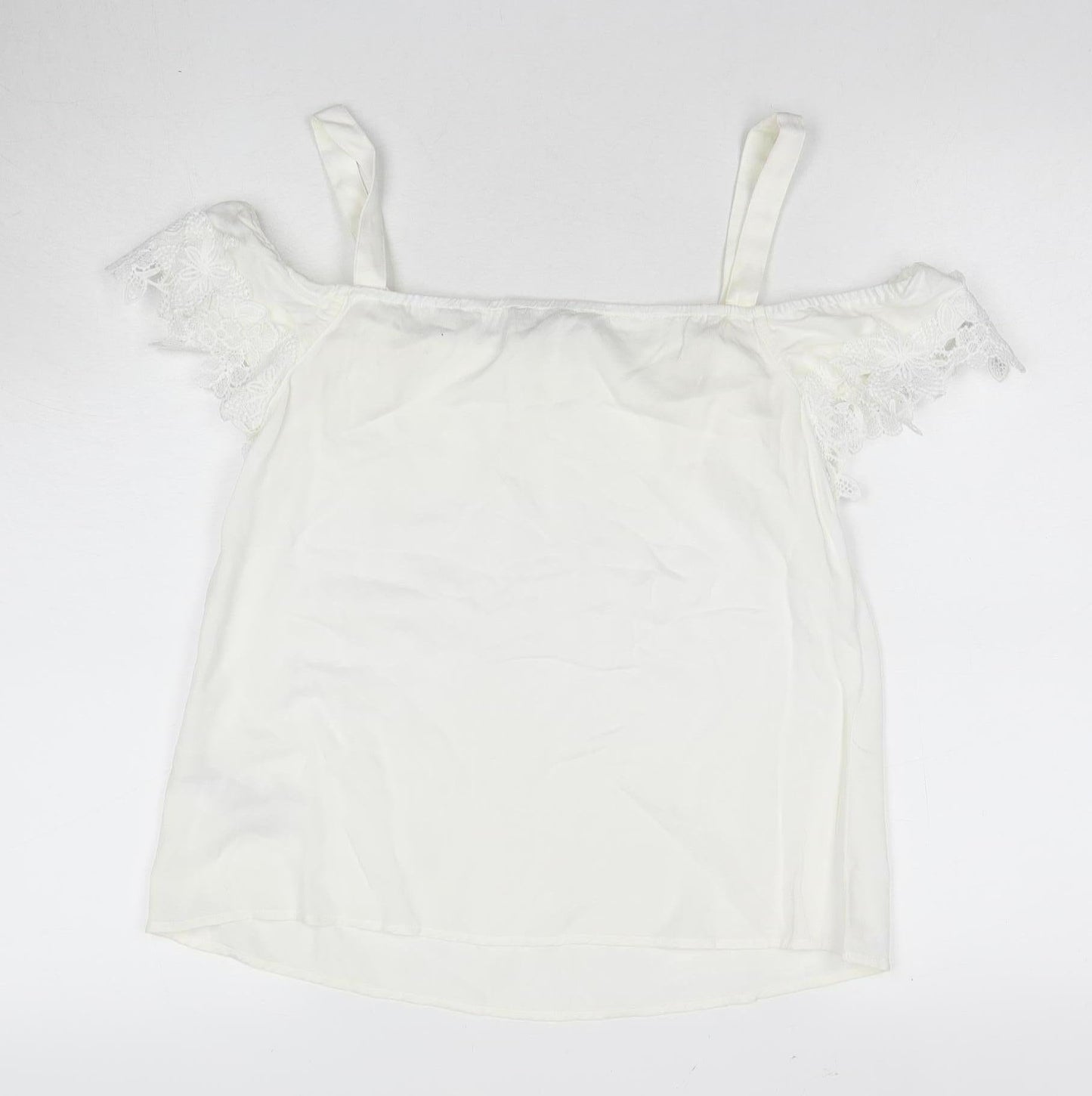 Womens UK Size 10 Oasis White Camisole Blouse