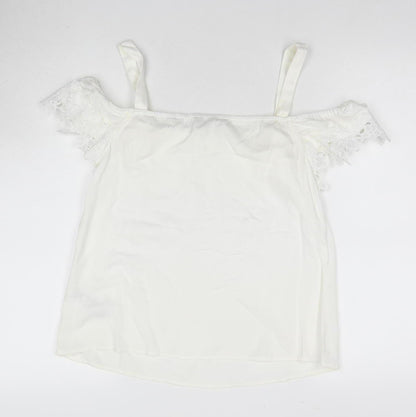 Womens UK Size 10 Oasis White Camisole Blouse