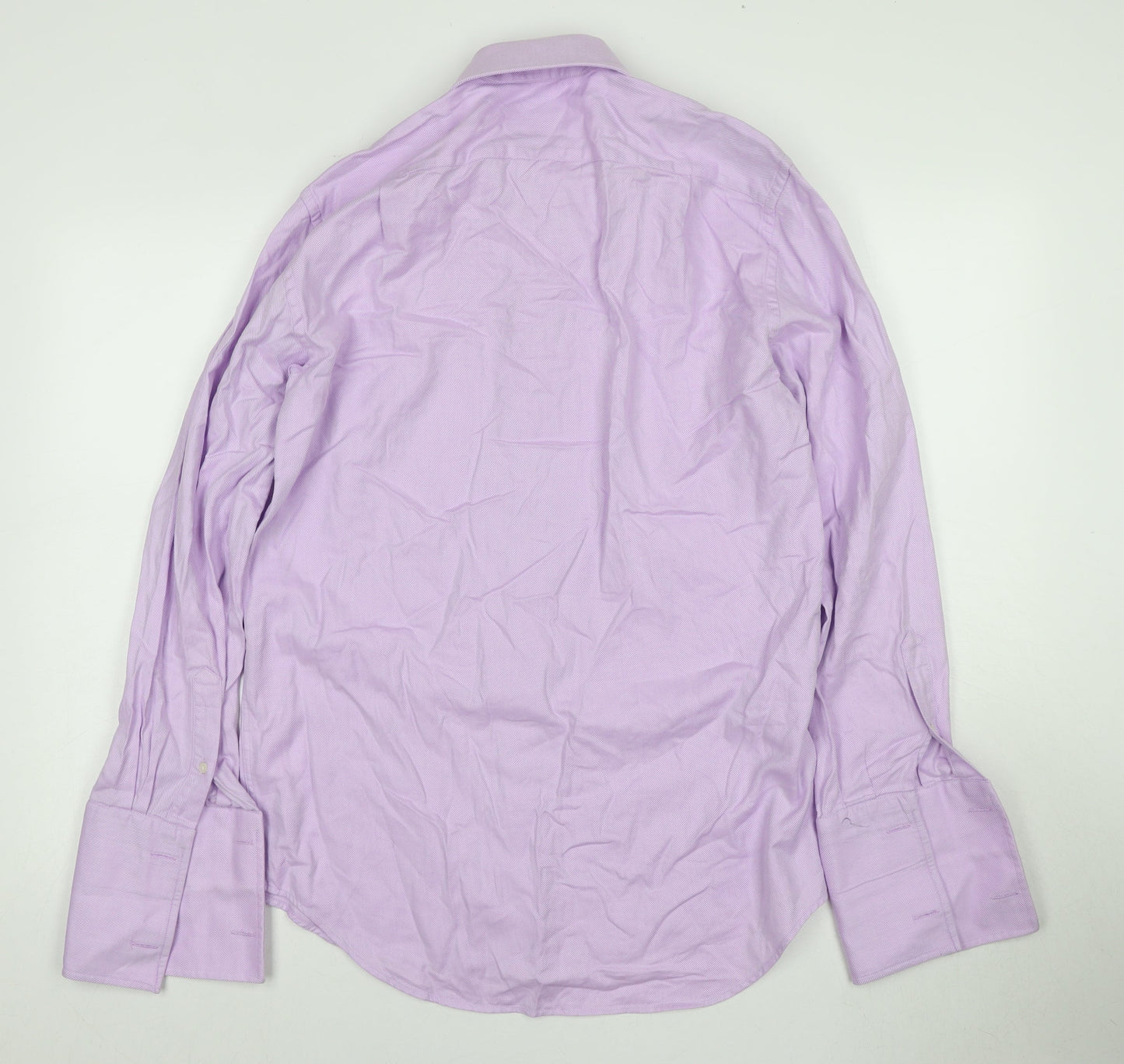 Mens UK Collar Size 15.5 Paul Costelloe Smart Purple  Dress Shirt