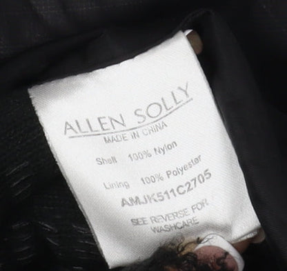 Allen Solly Women's Black Hooded Puffer Jacket XL