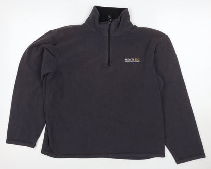 Mens UK Size S Regatta Black 1/4 Zip Sweatshirt