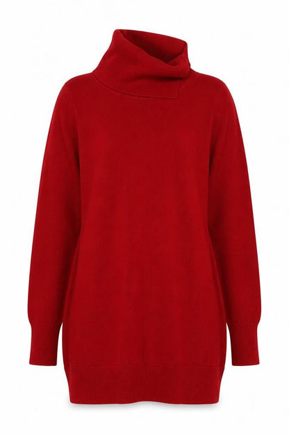 Womens UK Size 8 Marks and Spencer Red Tunic Jumper
