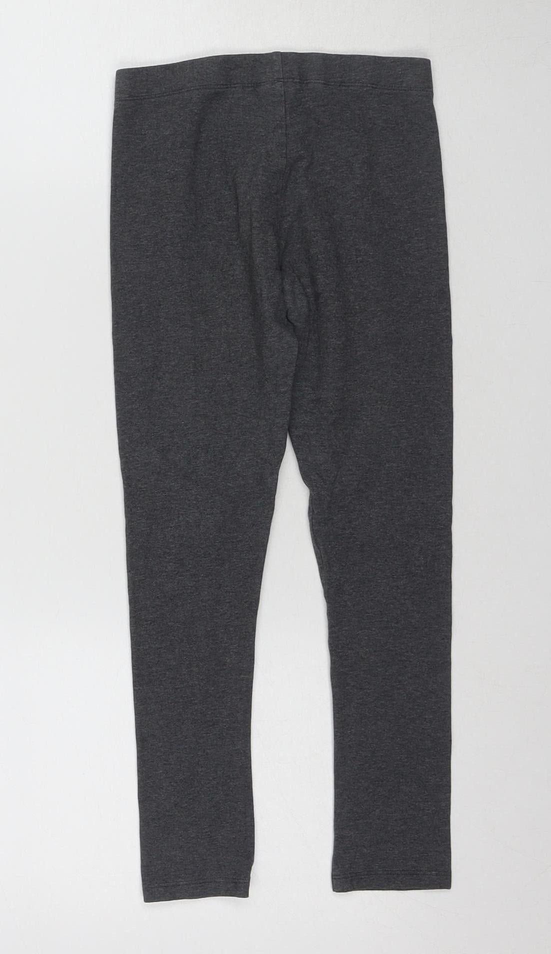 Next Girls Grey Leggings 8 Years Cotton Slim Fit Activewear