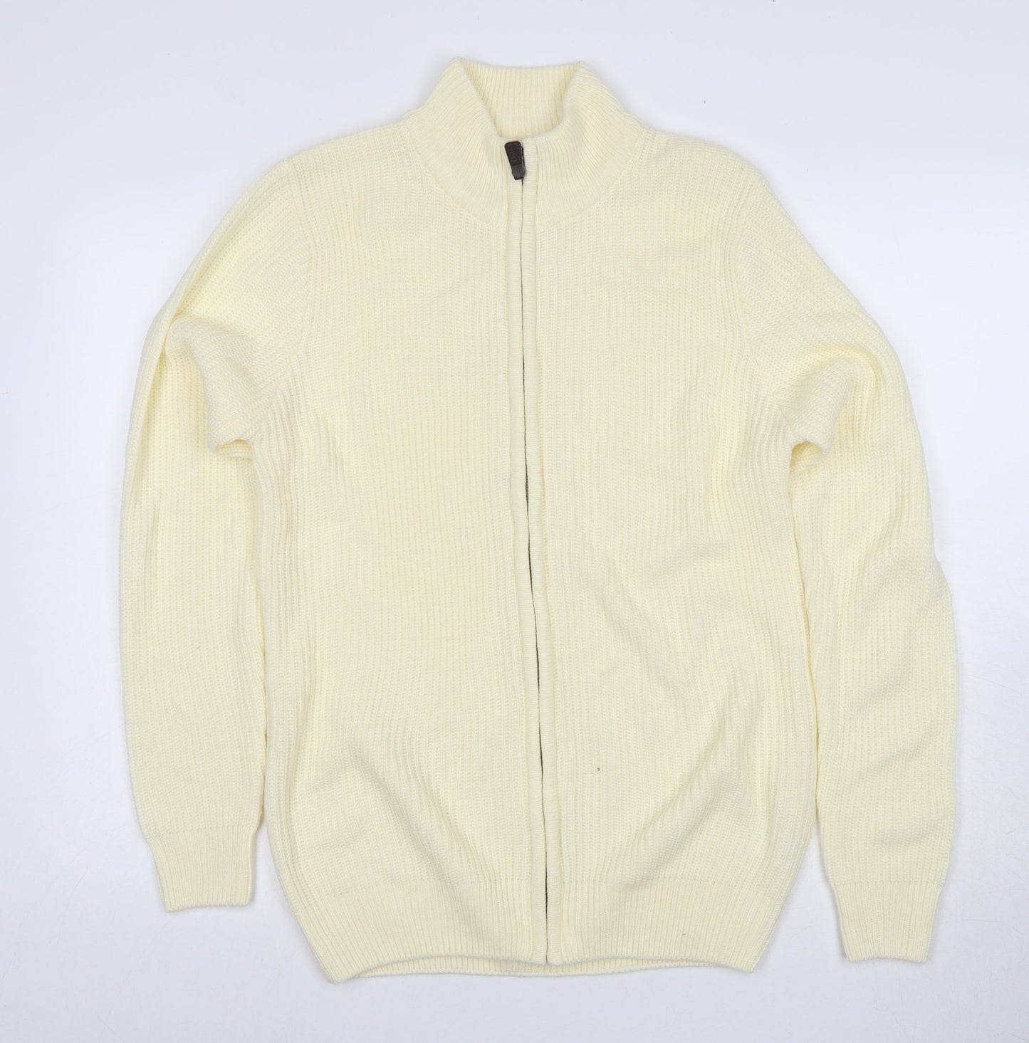 Cotton Traders Men's Ivory M Full Zip Jumper
