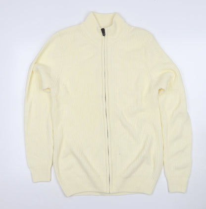 Cotton Traders Men's Ivory M Full Zip Jumper