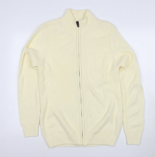 Cotton Traders Men's Ivory M Full Zip Jumper