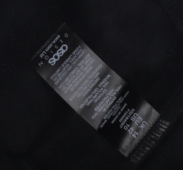 Womens UK Size 14 ASOS Regular Fit Jegging Black Trousers