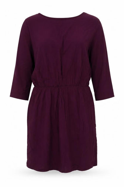 H&M Women Purple Shift Dress Size 14 3/4 Sleeve