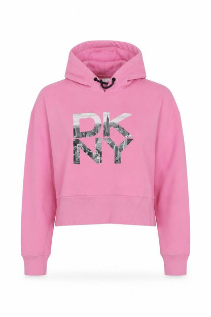 Womens UK Size XS DKNY Pink Pullover Hoodie