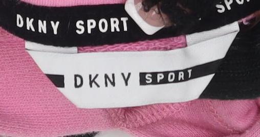 DKNY Women's Pink Hooded Pullover Hoodie XS