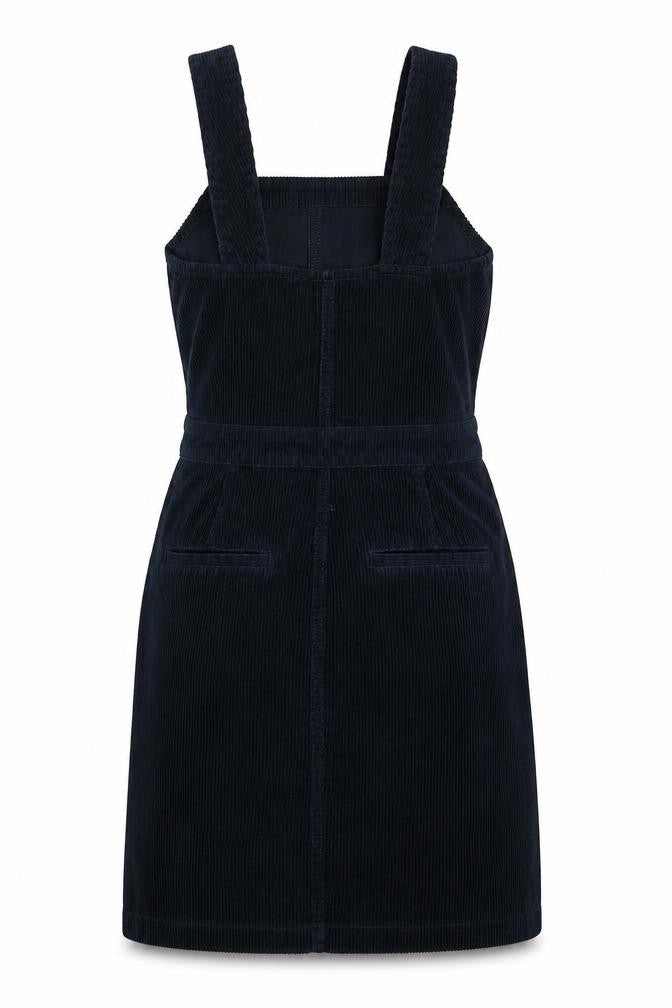 Dorothy Perkins Women's Blue Corduroy Pinafore Dress, Size 6