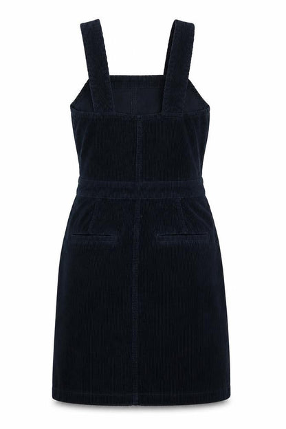 Dorothy Perkins Women's Blue Corduroy Pinafore Dress, Size 6