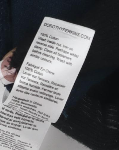 Dorothy Perkins Women's Blue Corduroy Pinafore Dress, Size 6