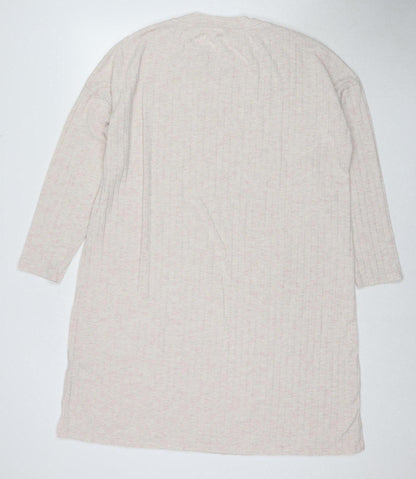 Damart Women's Beige Chemise Dress - Size L, Knit Fabric