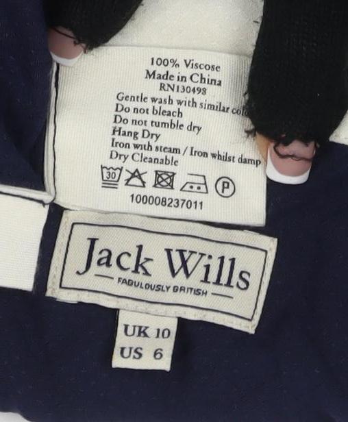 Jack Wills Women's Blue Long Sleeve Top, Size 10