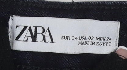Zara Women's Skinny Jeans - Dark Blue, Size 6