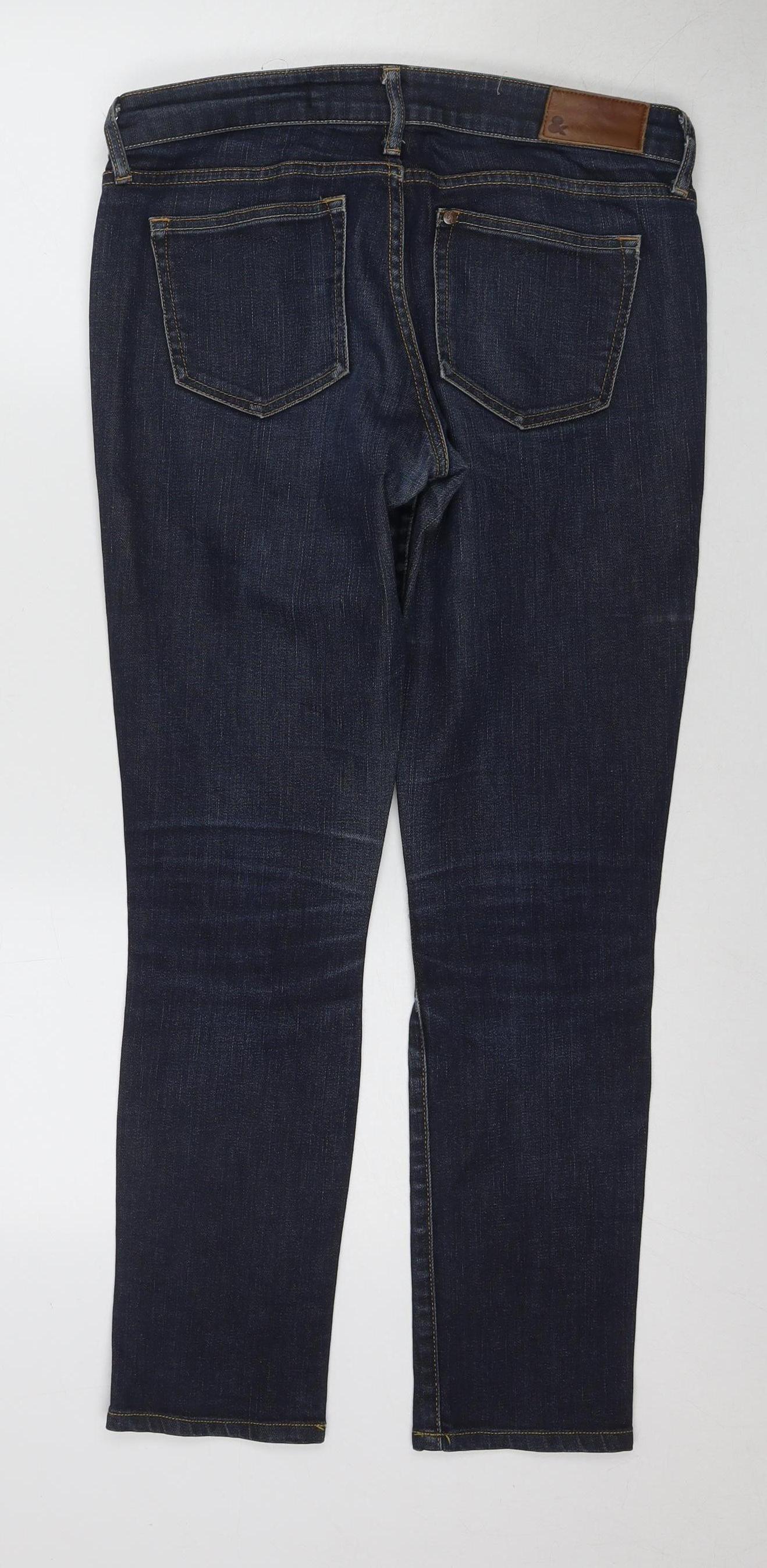 Womens UK Size 1 SQIN Slim Fit Slim Blue Jeans