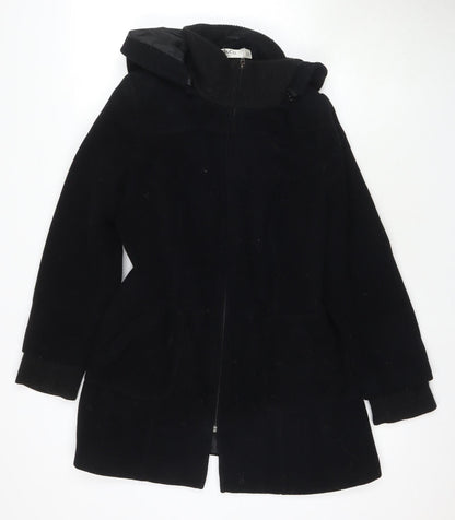 Mackays Women's Black Hooded Jacket Size 12
