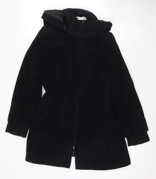 Mackays Women's Black Hooded Jacket Size 12
