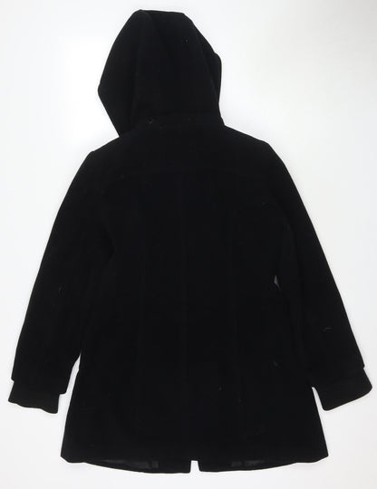 Mackays Women's Black Hooded Jacket Size 12