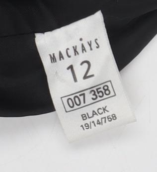 Mackays Women's Black Hooded Jacket Size 12
