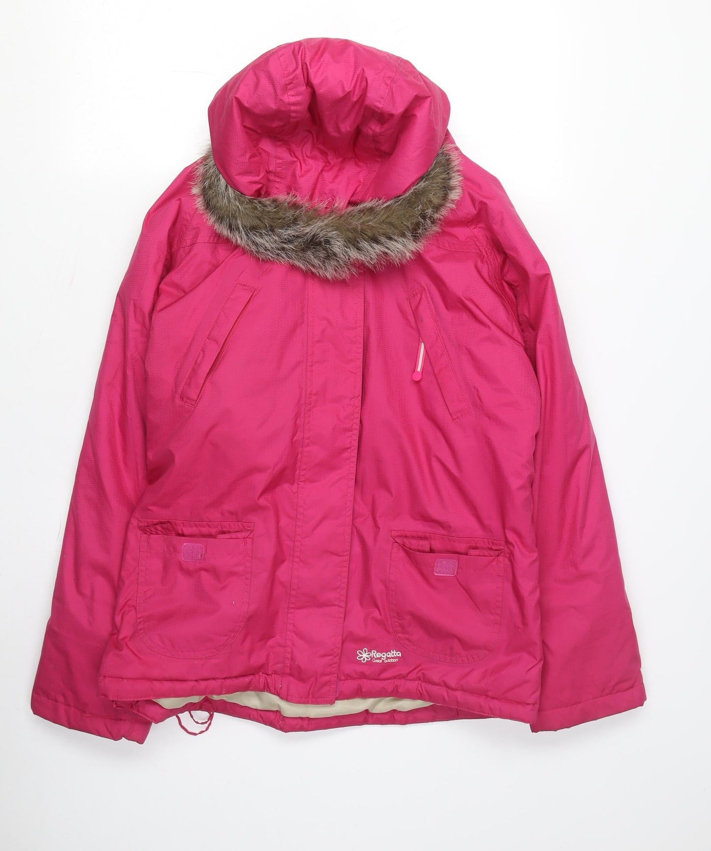Womens UK Size 12 Regatta Pink Parka Coat
