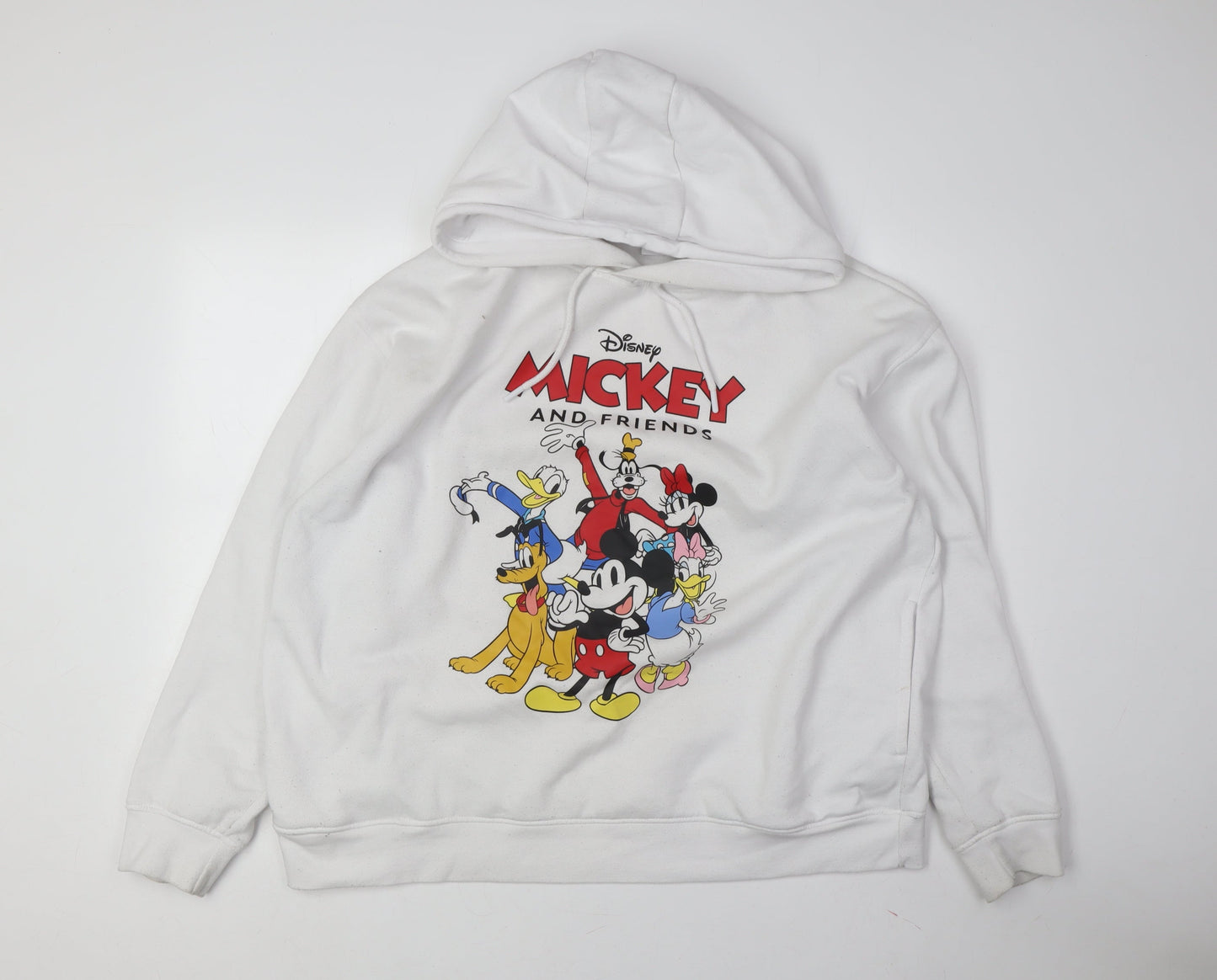 Unisex Adults UK Size XL Disney White Pullover Hoodie