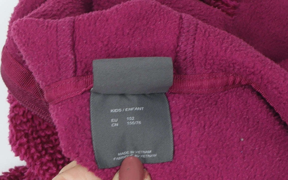 Teens UK Size 12 Jack Wolfskin Purple Full Zip Hoodie
