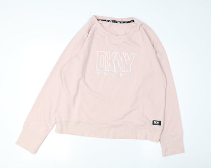 DKNY Women's Pink Pullover Sweatshirt, Size L