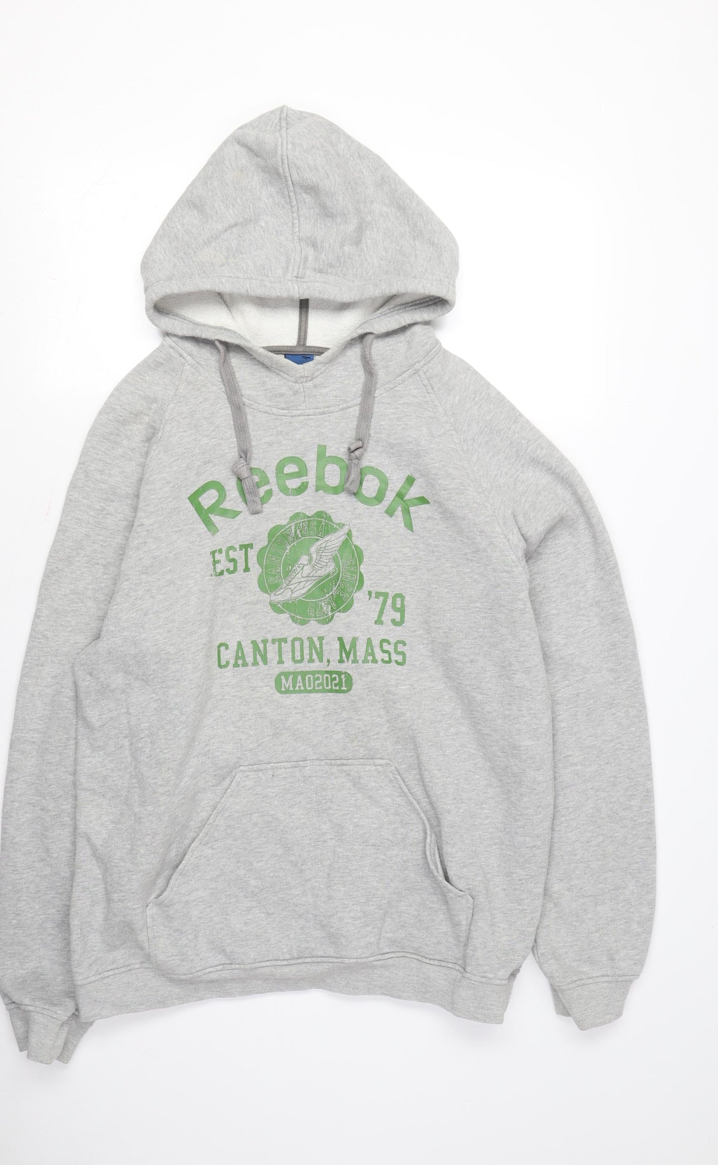 Mens UK Size M Reebok Grey Pullover Hoodie
