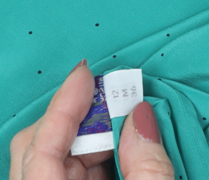 Austin Reed Women's Green Polka Dot Silk Top