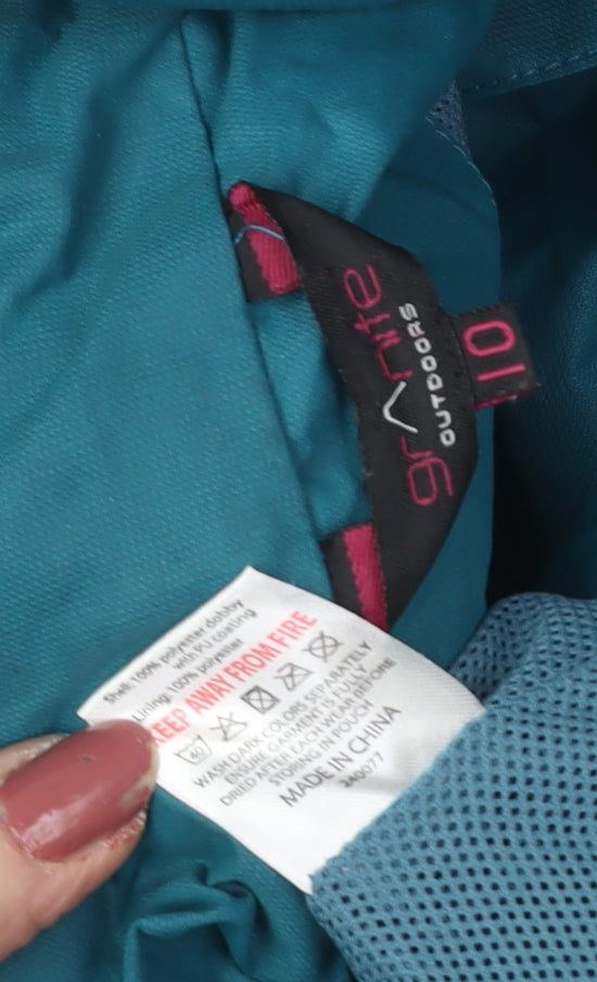 Womens UK Size 10 Granite Outdoors Blue Rain Coat