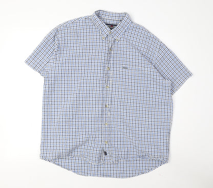 Twenty Four 7 Men's Blue Check Short Sleeve Shirt M