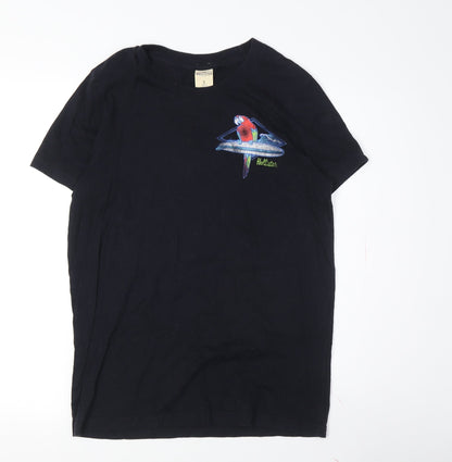 Unisex Adults UK Size S Hollister Black Basic T-Shirt