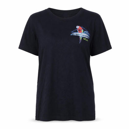 Front view of Hollister Black Embroidered T-Shirt unisex s