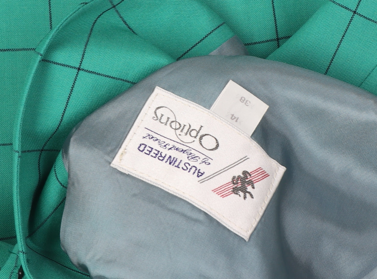 Austin Reed Women's Green Check Blazer, Size 10, Elegant Design