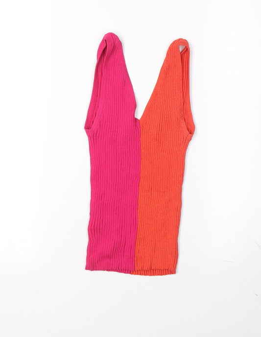 MNG Women's Multicoloured Sleeveless Tank Top