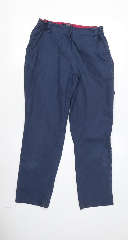 Womens UK Size 8 Mountain Warehouse Regular Fit Chino Blue Trousers