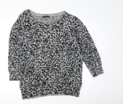 Womens UK Size M David Emanuel Grey Pullover Jumper
