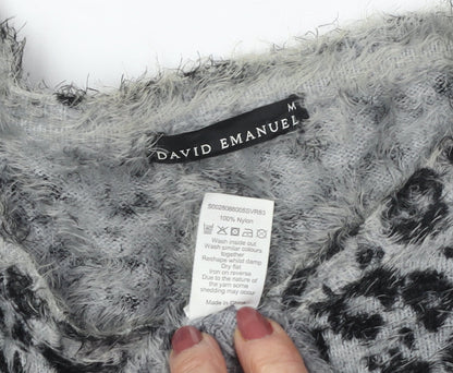Womens UK Size M David Emanuel Grey Pullover Jumper